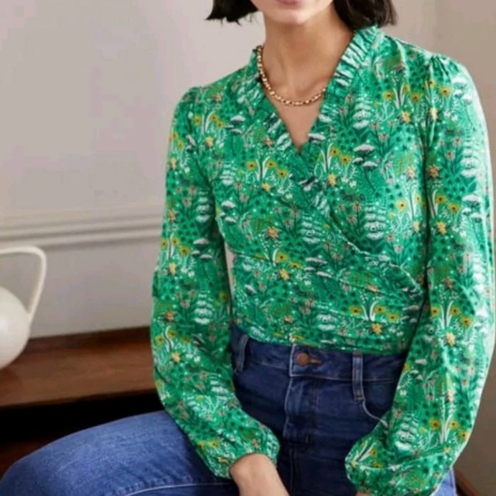 Boden Wrap Blouse